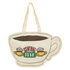 Decorative sign shaped like a coffee cup with &