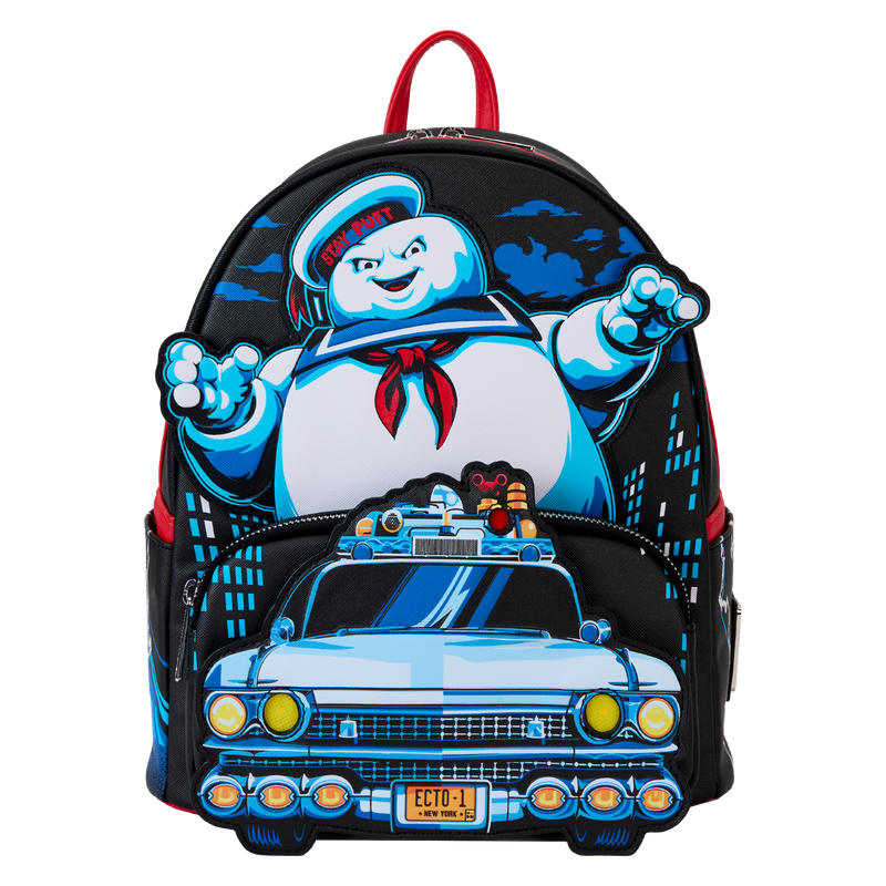 Loungefly Ghostbusters Stay Puft Ecto-1 Light Up Mini Backpack - Leo's Treasure Box