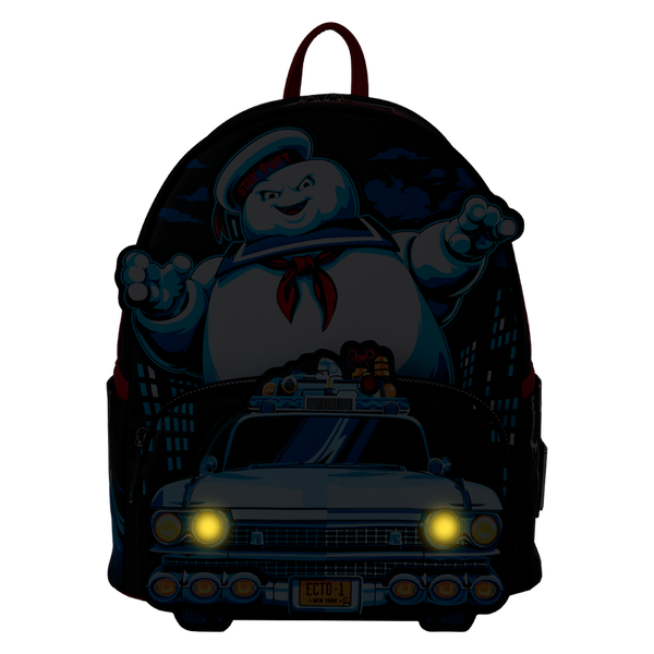 Loungefly Ghostbusters Stay Puft Ecto-1 Light Up Mini Backpack - Leo's Treasure Box