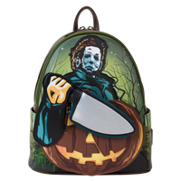 Loungefly Halloween Michael Myers Pumpkin Glow Mini Backpack With Coin Bag