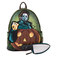 Loungefly Halloween Michael Myers Pumpkin Glow Mini Backpack With Coin Bag