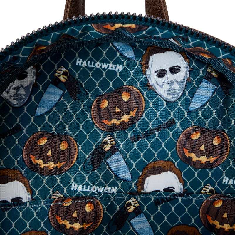 Loungefly Halloween Michael Myers Pumpkin Glow Mini Backpack With Coin Bag