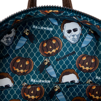 Loungefly Halloween Michael Myers Pumpkin Glow Mini Backpack With Coin Bag