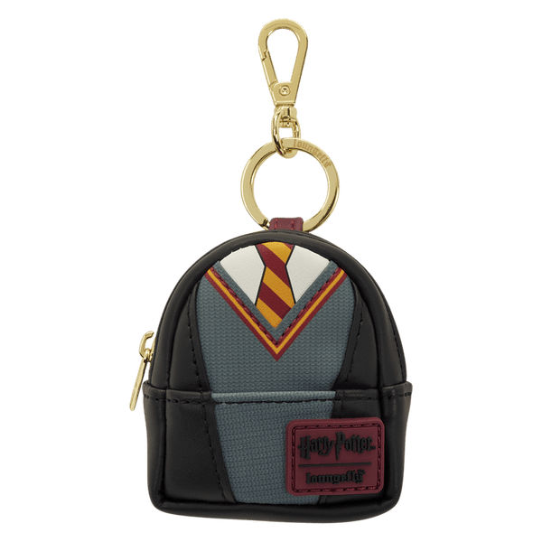 Keychain pouch with Gryffindor house colors on a white background