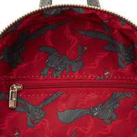 Toothless face mini-backpack with scale pattern, stitched details, and adorable character expression