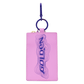 Pink keychain with 'Golden' logo on a white background