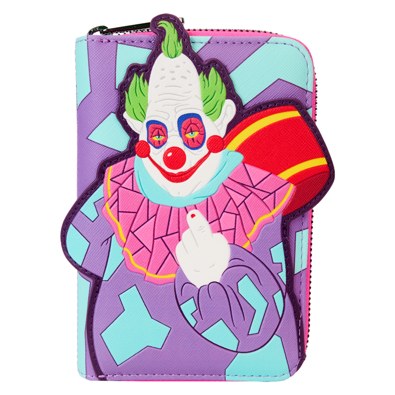 Loungefly Killer Klowns from Outer Space Jumbo Cosplay Glow Zip Around Wallet