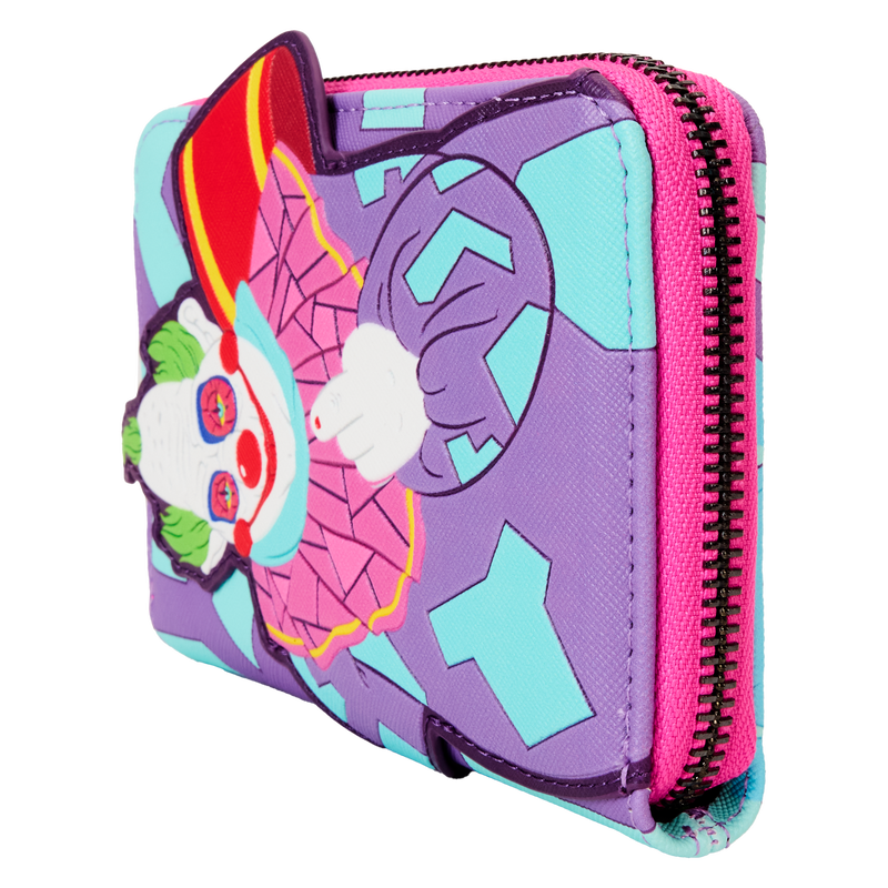 Loungefly Killer Klowns from Outer Space Jumbo Cosplay Glow Zip Around Wallet