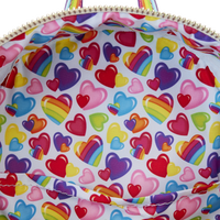 Loungefly Lisa Frank Rainbow Heart Mini Backpack With Waist Bag