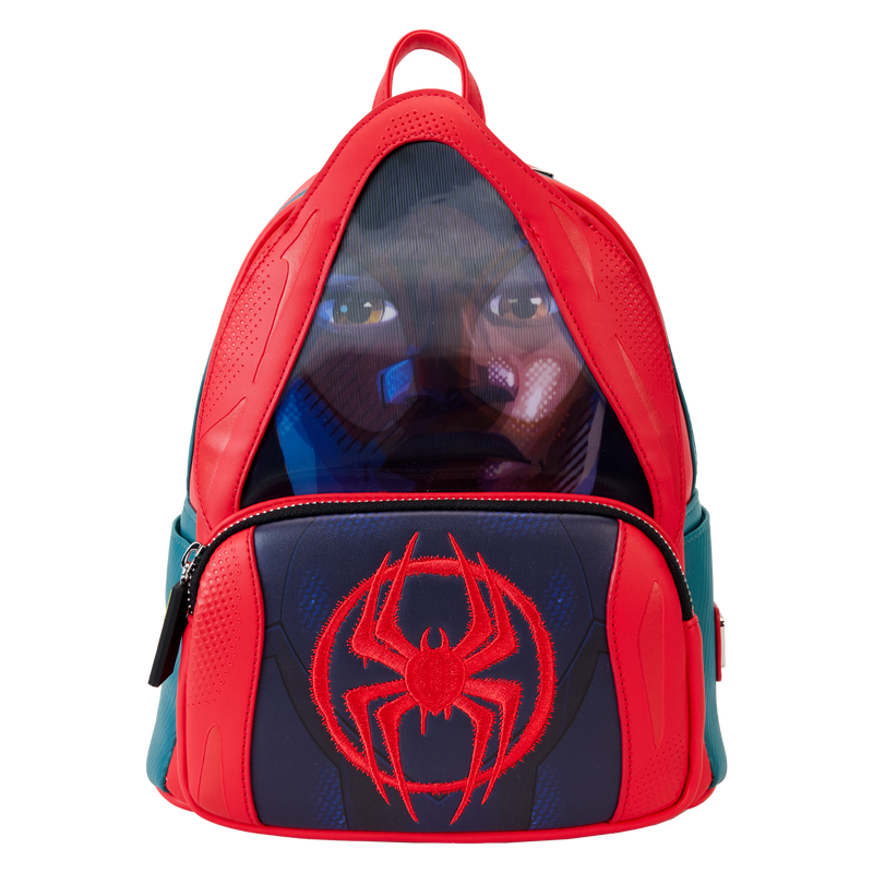 Loungefly Marvel Spider-Verse Miles Morales Hoodie Cosplay Lenticular Mini Backpack
