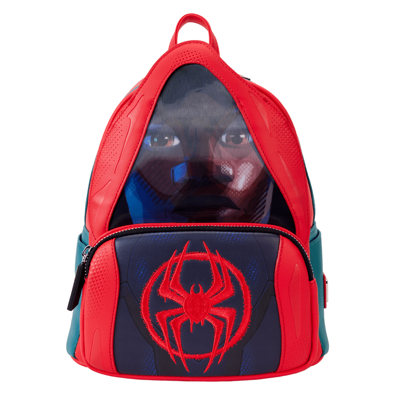 Loungefly Marvel Spider-Verse Miles Morales Hoodie Cosplay Lenticular Mini Backpack - Leo's Treasure Box