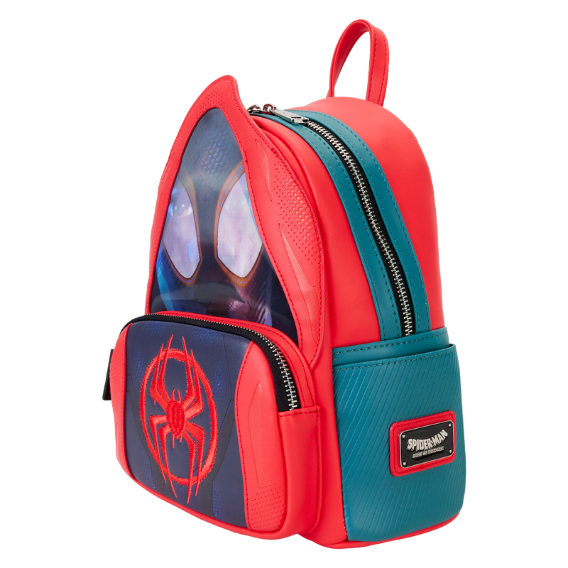 Loungefly Marvel Spider-Verse Miles Morales Hoodie Cosplay Lenticular Mini Backpack