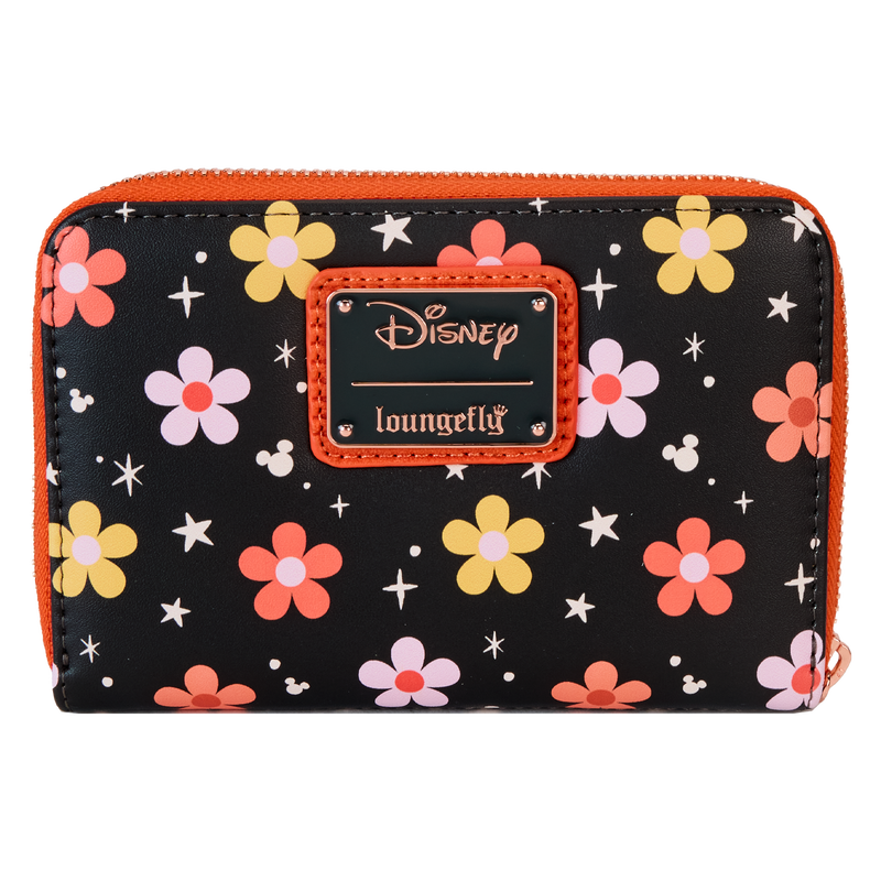 Loungefly Mickey & Minnie Floral Ghost Glow Zip Around Wallet