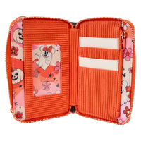 Loungefly Mickey & Minnie Floral Ghost Glow Zip Around Wallet