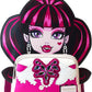 Animated character with pink hair and a white bag featuring a pink butterfly design.
