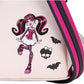 Cartoon character with pink hair and black bats on a product