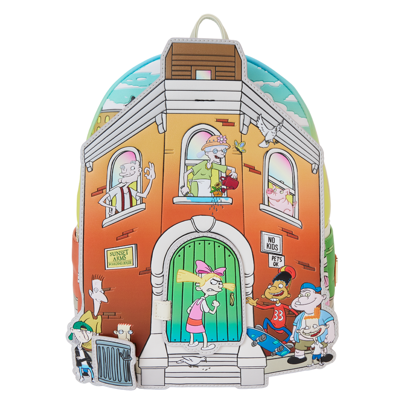 Loungefly Nickelodeon Hey Arnold! Sunset Arms Boarding House Mini Backpack - Leo's Treasure Box