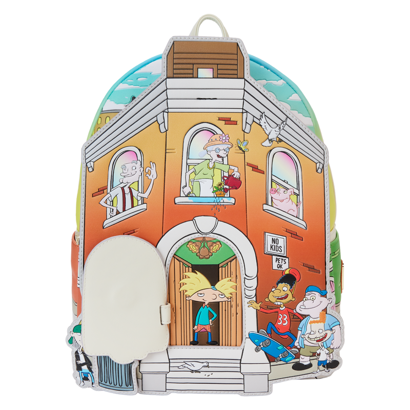 Loungefly Nickelodeon Hey Arnold! Sunset Arms Boarding House Mini Backpack