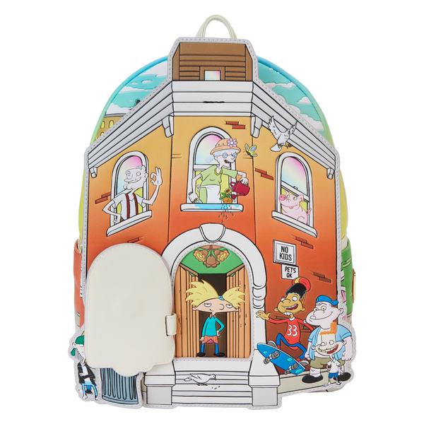 Loungefly Nickelodeon Hey Arnold! Sunset Arms Boarding House Mini Backpack - Leo's Treasure Box