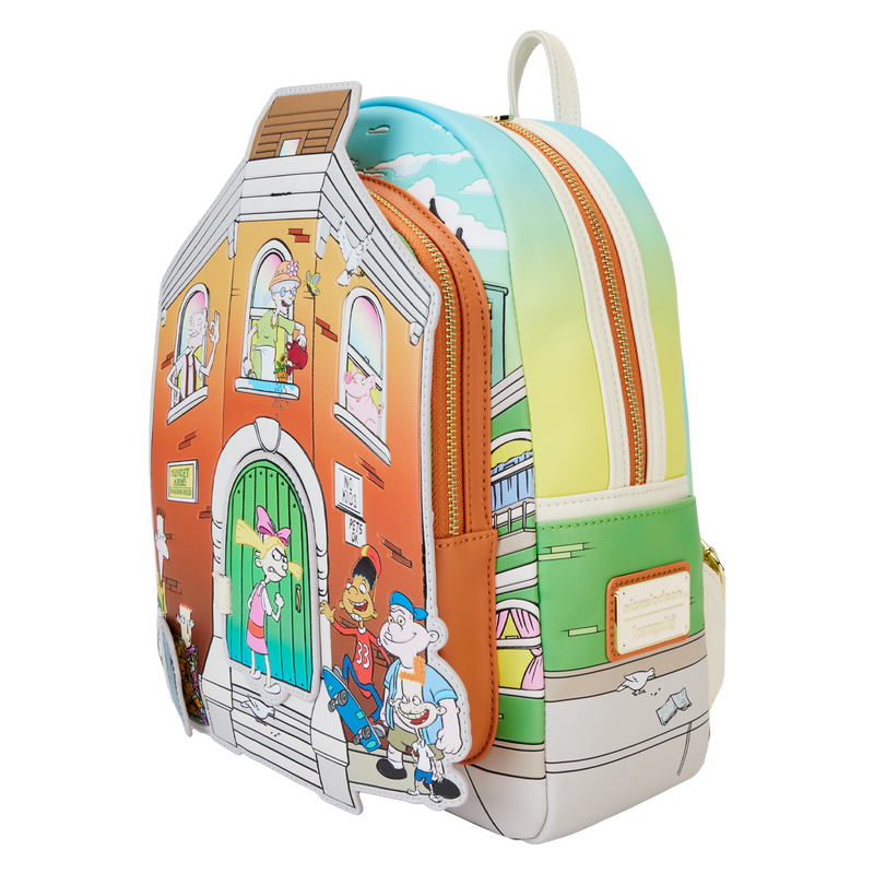 Loungefly Nickelodeon Hey Arnold! Sunset Arms Boarding House Mini Backpack - Leo's Treasure Box