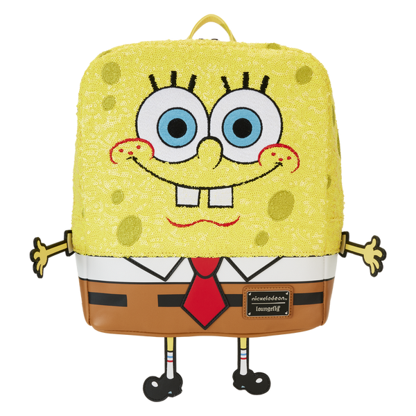 Loungefly Nickelodeon Limited Edition SpongeBob SquarePants 25th Anniversary Sequin Cosplay Mini Backpack - Leo's Treasure Box