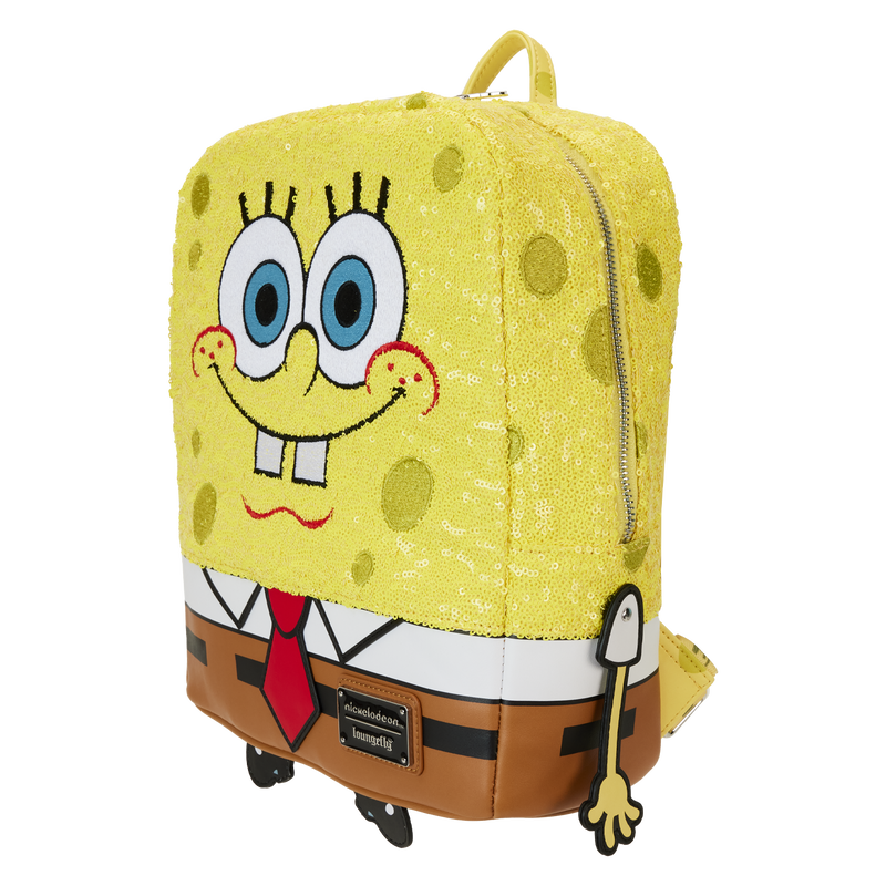 Loungefly Nickelodeon Limited Edition SpongeBob SquarePants 25th Anniversary Sequin Cosplay Mini Backpack - Leo's Treasure Box