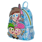 Backpack with cartoon character design on a white background