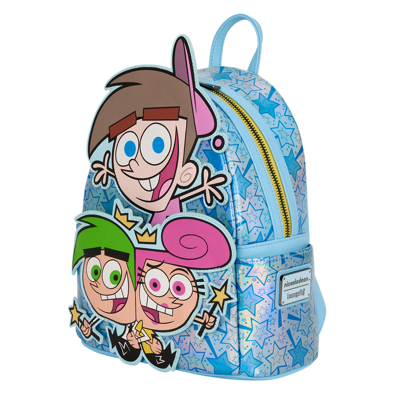Backpack with cartoon character design on a white background