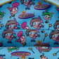Cartoon character pattern on a blue background with 'Oddparents' logo.