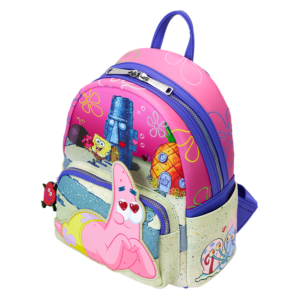 Loungefly Nickelodeon SpongeBob SquarePants & Patrick Star Hearts Mini Backpack - Leo's Treasure Box