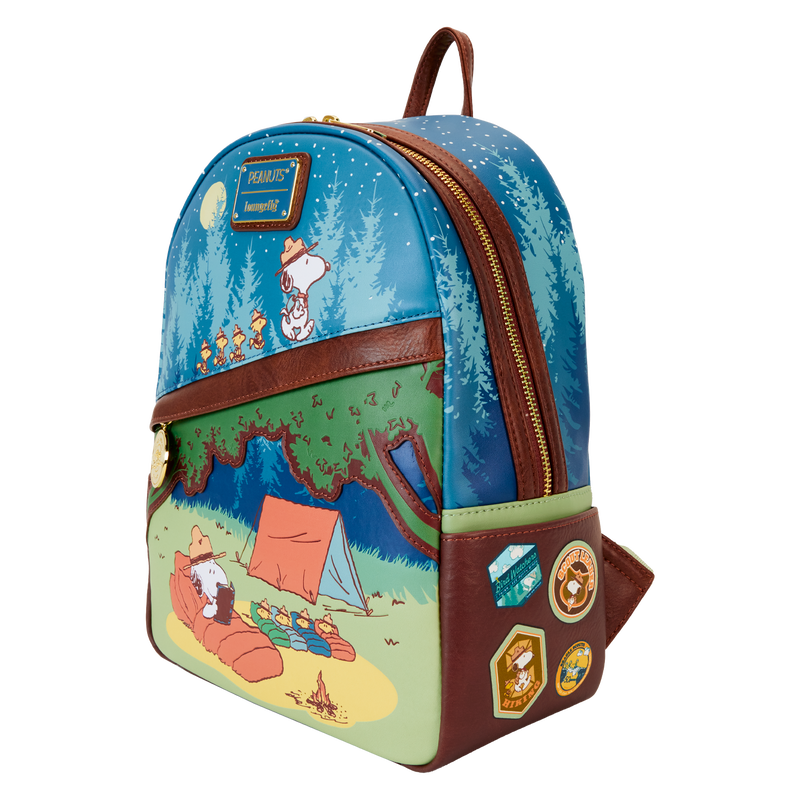 Loungefly Peanuts 50th Anniversary Snoopy's Beagle Scouts Mini Backpack - Leo's Treasure Box