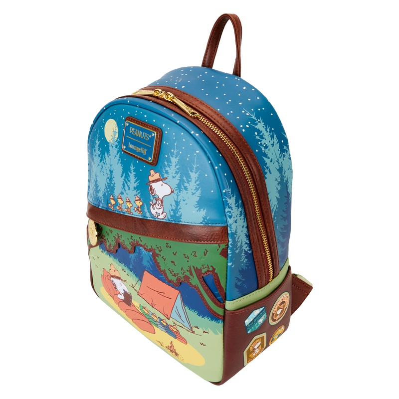 Loungefly Peanuts 50th Anniversary Snoopy's Beagle Scouts Mini Backpack