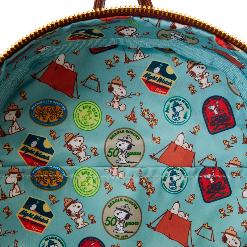 Loungefly Peanuts 50th Anniversary Snoopy's Beagle Scouts Mini Backpack