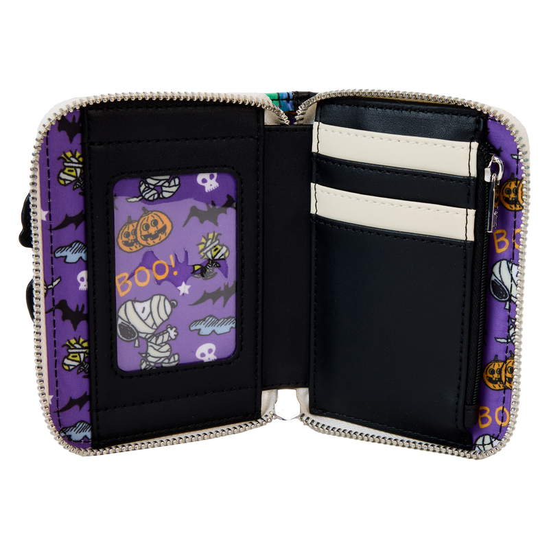 Loungefly Peanuts Snoopy Mummy Haunt Glow Zip Around Wallet