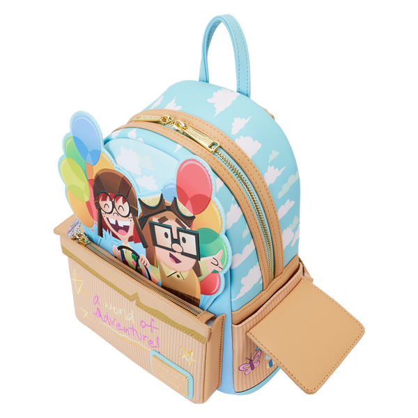 Loungefly Pixar Up 15th Anniversary Spirit of Adventure Mini Backpack - Leo's Treasure Box