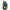 A dark green and navy backpack featuring embossed fruit patterns, gold zippers, and a front pocket with applique patches of yellow and blue fruit on a white background.