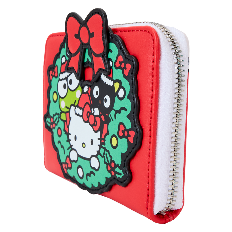 Loungefly Sanrio Christmas Wreath Zip Around Wallet