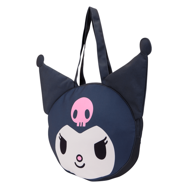 Backpack with cartoon face design on a white background