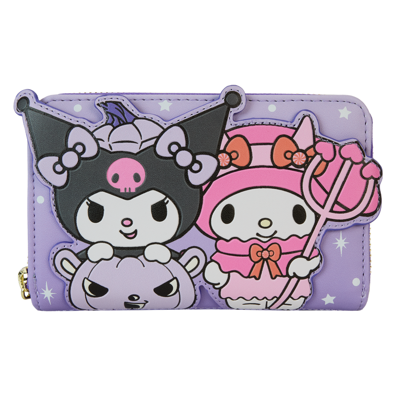 Loungefly Sanrio Kuromi & My Melody Glow Zip Around Wallet - Leo's Treasure Box