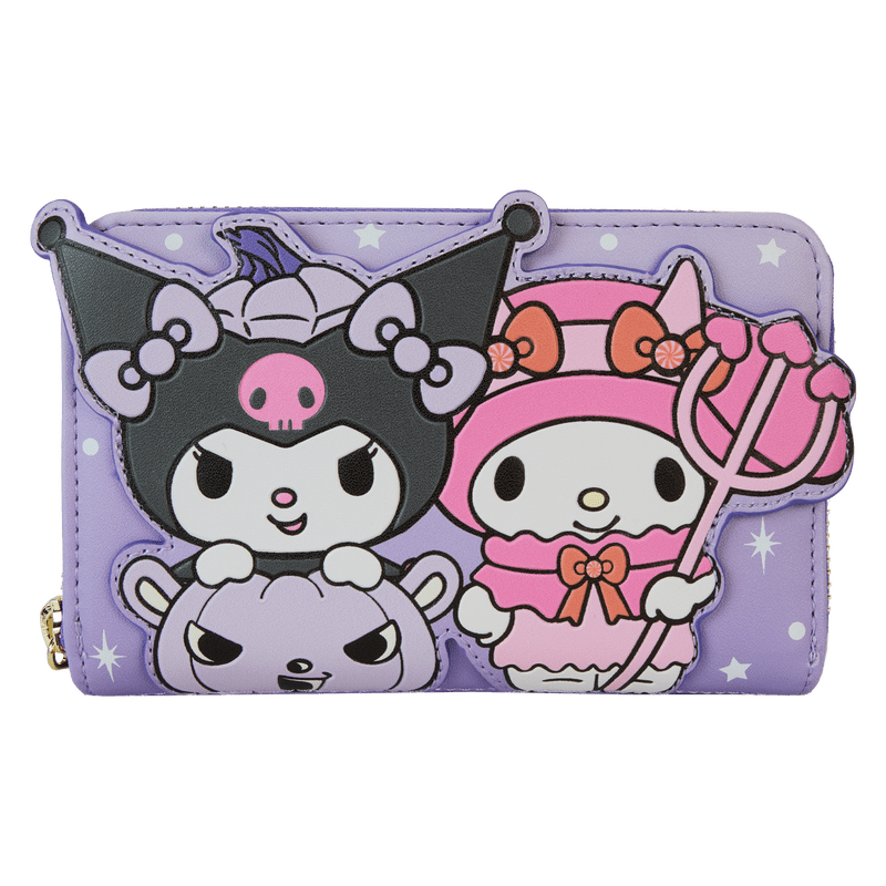 Loungefly Sanrio Kuromi & My Melody Glow Zip Around Wallet - Leo's Treasure Box