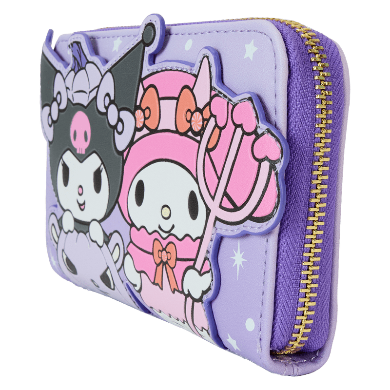 Loungefly Sanrio Kuromi & My Melody Glow Zip Around Wallet - Leo's Treasure Box