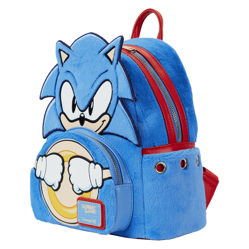 Loungefly Sonic the Hedgehog Classic Cosplay Plush Mini Backpack - Leo's Treasure Box