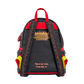 Backpack with 'Stranger Things' branding and text on a white background