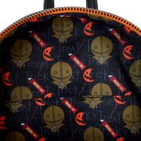 Loungefly Trick 'R Treat Flaming Pumpkin Head Sam Light Up Glow Mini Backpack