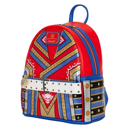 Colorful backpack with geometric pattern 