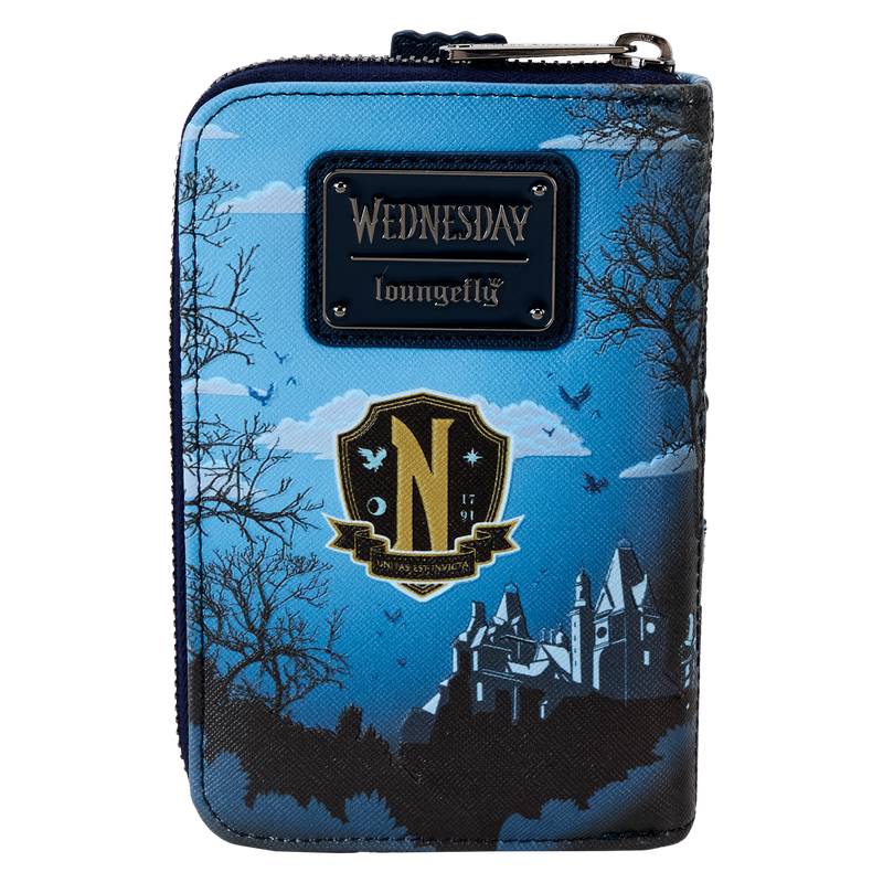 Loungefly Wednesday Nevermore Academy Castle Zip Around Wallet