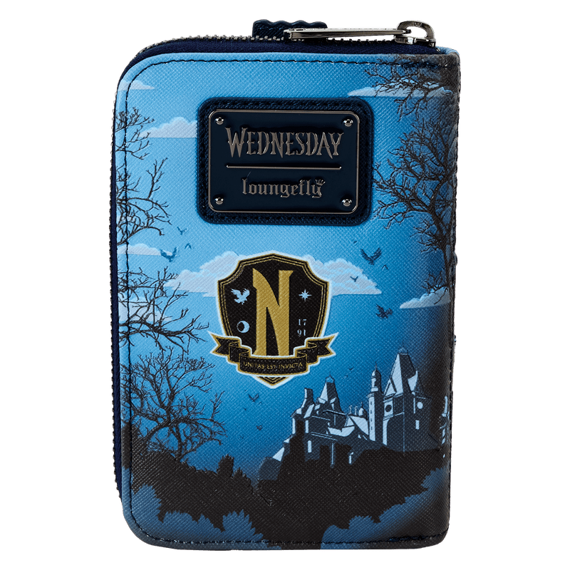 Loungefly Wednesday Nevermore Academy Castle Zip Around Wallet - Leo's Treasure Box