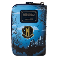 Loungefly Wednesday Nevermore Academy Castle Zip Around Wallet