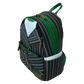 Loungefly mini backpack featuring Elphaba's Shiz University uniform design, including embroidered details, a green and black color scheme, and a compact, stylish silhouette.