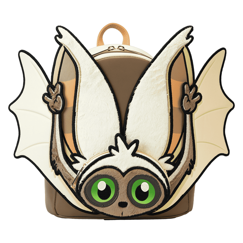 Plush Loungefly mini backpack designed as Momo from Avatar: The Last Airbender